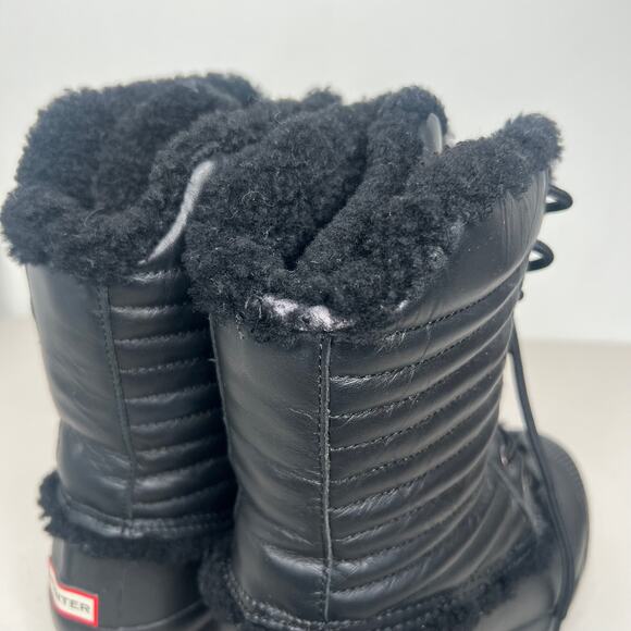 Hunter Original Pac Shearling Winter Rain Rubber Boots Size 6 - Picture 10 of 11